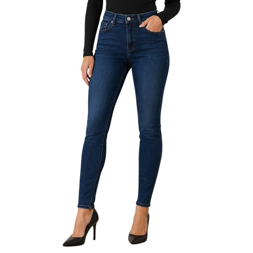 Good American Dark Blue Indigo Good Legs High Rise Skinny Jeans Women's 10 X‎ 30